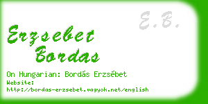 erzsebet bordas business card
